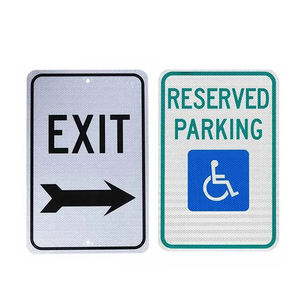 Panneau de signalisation routière en aluminium personnalisé, usine pour la sécurité routière avec <span class=keywords><strong>Film</strong></span> réfléchissant - Product Image 4