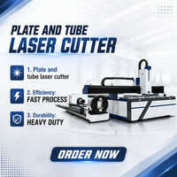 Machine de découpe laser à fibre haute précision 0,05 mm double usage pour plaques et tubes métalliques 1500W-12000W, découpeuse laser CNC