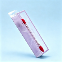 Maßgefertigte Halbtransparente PVC-Verpackungsbox mit Haken, PET Make-up Pinsel Puderpinsel Plastikbox, Kann mit Logo Bedruckt Werden