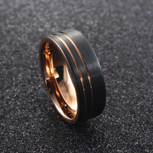 Thả vận chuyển nóng bán Brazil 18K vàng vài Valentines Quà Tặng <span class=keywords><strong>Tungsten</strong></span> Wedding Band nhẫn cho những người yêu thích phụ nữ Liên Minh của hôn nhân - Product Image 2