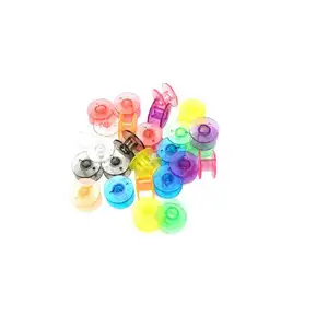 40 Plastic Empty Sewing Bobbins Spools Colorful Thread