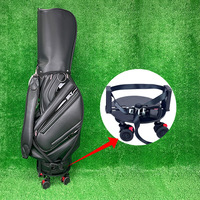 Base Universal para Carrito de Golf con 4 Ruedas Giratorias de 360 Grados, Sistema de Frenos, Ligera (3.0 kg), para Bolsas de Golf de 5 a 9.5 Pulgadas