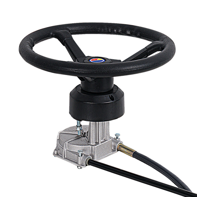 Marine Mechanical Steering System Steering Wheel, Yacht Rudder Mechanism Flexible Shaft Steering Cable Mechanical Control