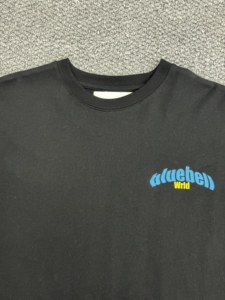 เสื้อยืดโอเวอร์ไซส์สไตล์สตรีทแวร์ ยูนิเซ็กซ์ ผ้าคอตตอนหนา 350gsm พิมพ์ลายกราฟฟิตี ทิวทัศน์ แขนสั้น สีดำ เสื้อยืดลำลองผู้ชาย - Product Image 4