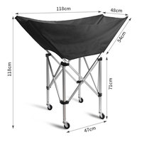 Rangement facile intérieur extérieur pliant en alliage d'aluminium portable basket-ball volley-ball ballon de football chariot avec roues