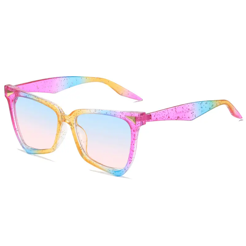 New women's sunglasses, colorful 8 color pink high -quality glasses outdoor party sunglasses support samples