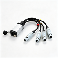 Boîtier audio multipaire 4 canaux XLR vers RJ45, prolongateur de signal audio mâle-femelle vers RJ45 pour performances en direct, DJ, scène, studio d'enregistrement