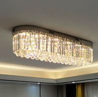 Luminaire de plafond en cristal élégant de style ovale haut de gamme pour restaurants, couloirs, salles à manger et entrées - Vente chaude