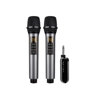 UHF <b>Wireless</b> Dynamic Handheld Professional Karaoke Echo <b>Microphone</b> with 50M Range FM Stereo Rechargeable Battery - Product Image 2