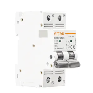 ETEK-disyuntor tipo DC EKM1-125DC, circuito eléctrico 1P 2P 4P 250-1000V