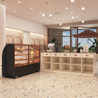 Comptoir de café-bar rétro personnalisé Design de café moderne pour meubles de restaurant Design de comptoir de thé au lait