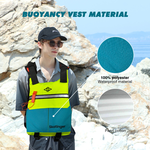 مصنع جودة عالية أكسفورد القماش سترة النجاة القوارب السباحة الانجراف الصيد الفيضانات الإنقاذ للبالغين - Product Image 4