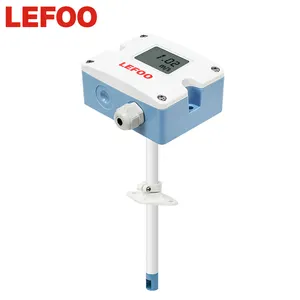 LEFOO-sensor transductor de velocidad de aire con conductos, Sensor de velocidad de viento para tubería HVAC