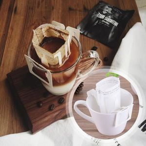 Bolsa de filtro de café por goteo colgante portátil, Mini bolsa de goteo de café desechable de un solo servicio personalizado, 50 Uds.