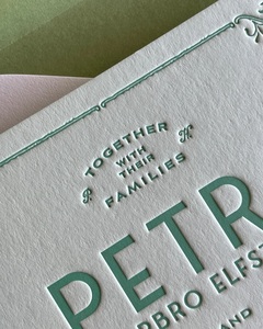 Hot-bán letterpress Thiệp mời biểu tượng tùy chỉnh Thương Hiệu Cảm ơn bạn thẻ Tùy chỉnh cao cấp in ấn <span class=keywords><strong>menu</strong></span> cho đám cưới - Product Image 2