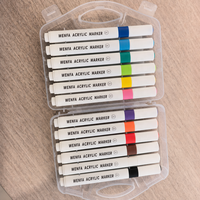 Marqueurs acryliques 12 couleurs pour l'école et les cadeaux d'affaires - pour la peinture, le dessin et la coloration