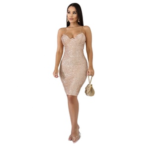 Sexy Delle Donne di Estate del Vestito Dalla Fasciatura Aderente Senza Maniche <span class=keywords><strong>Da</strong></span> <span class=keywords><strong>Sera</strong></span> Del Partito Club Mini Abito Corto 2021 Donne di Modo <span class=keywords><strong>Vestiti</strong></span> - Product Image 1