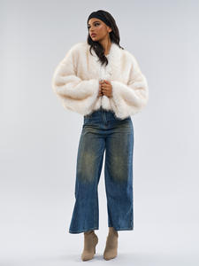 Faux <strong>Mink</strong> Fur <strong>Coat</strong> Women Vintage Short Jacket Reversible Winter Outerwear Fluffy Plush <strong>Coat</strong> Fashionable Two Way Wear Design - Product Image 6
