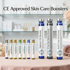 Essence <span class=keywords><strong>Booster</strong></span> Certifiée CE pour le Visage 9ml*6 Flacon en Verre – Hydratant et Éclaircissant pour Appareil Professionnel et Utilisation Directe - Product Image 4