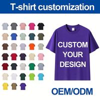 Schweres Baumwoll-T-Shirt Unisex Regular Fit Blank Gedrucktes Logo 180 200 Gsm 220 240 280 Hochwertiges T-Shirt Benutzer definiertes Logo