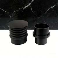 Hopper à dose unique Eureka Atom en silicone de luxe, écologique et personnalisé, sans rétention, certifié LFGB, noir