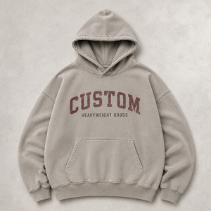 Felpa con Cappuccio Oversize Vintage Blu Navy Effetto Acid Wash 100% Cotone con Stampa Lettering, Pullover Casual Comodo da Uomo - Product Image 2