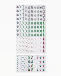 Tuiles de Mahjong Américain Personnalisées à 4 Couches, 160 Tuiles en Plastique avec Motif Bleu Profond, Idées Cadeaux de Luxe - Product Image 3