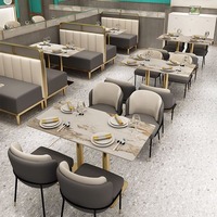 Ensemble de sièges de restaurant de luxe pour café, vente en gros, coloris personnalisé, table et chaise de café, directement de l'usine