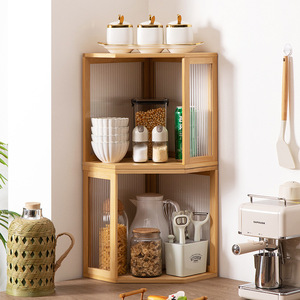 Étagères de rangement pour cuisine, étagères à épices, étagères empilables pour comptoir, supports à condiments, organisation et rangement de la cuisine - Product Image 1