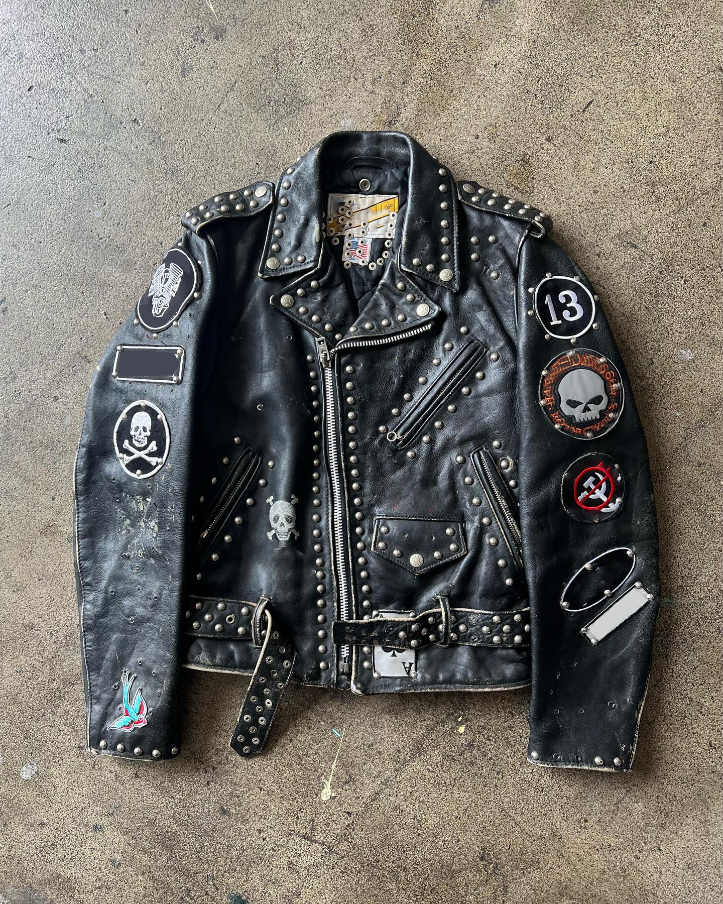 【punk leather jaket short】 Punk Leather Jacket for Men in USA - Punk Rock Leather Jacket