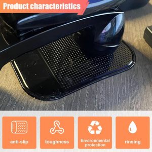 Car Non-Slip Mat Custom Magic Anti-Slip <b>Slide</b>-Proof Pad Dashboard Sticky Dash Adhesive Cell Phone Mobile Holder Black Silicone - Product Image 4