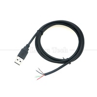 Câble Pigtail USB 2.0 A Mâle vers Fils Désnudés Personnalisé avec Gaine en Cuivre Pur pour Carte Mère
