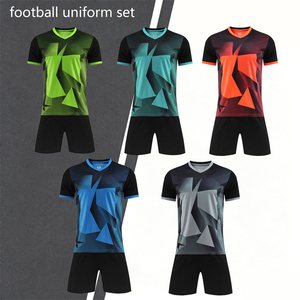 Kaos Olahraga Bernapas Cepat Kering Grosir, Celana Pendek Tim Pemain Sepak Bola Custom Ukuran XL Musim Panas - Product Image 1