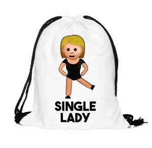 Promotionnel impression personnalisée petit imperméable 210d polyester cordon <span class=keywords><strong>emoji</strong></span> sac à dos - Product Image 5