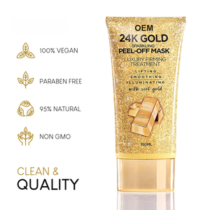 <span class=keywords><strong>Masque</strong></span> facial en feuille d'or 24 carats OEM, raffermissant, liftant, éclaircissant, anti-âge, hydratant pour tous types de peaux, 100 ml - Product Image 3
