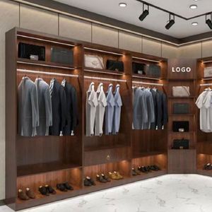 Support de vêtements moderne et élégant personnalisé pour l'affichage en magasin, à la maison, à l'hôtel, au bureau, au supermarché, dans l'appartement, le salon, le hall, fabriqué en panneau de bois - Product Image 5