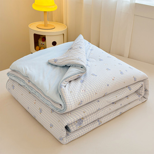 Couette d'été imprimée double face à sensation rafraîchissante en fibre <span class=keywords><strong>de</strong></span> soja pour climatiseur - Product Image 1