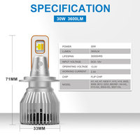 Prix d'usine 60w Faro Luces Led Automotriz 7200lm H7 Moto H4 Led H11 Lumières H7 Phare Antibrouillard D3s Ampoule