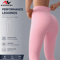 Pantalons de yoga sur mesure XL, côtelés, sans couture, taille haute, leggings de yoga pour femmes, leggings de fitness