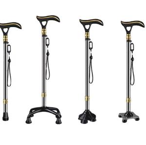 Canne pour personnes âgées, alarmes intelligentes, lumières, antidérapante, multifonctionnelle, légère, en alliage d'aluminium épaissi, capacité de charge de 100 kg - Product Image 4