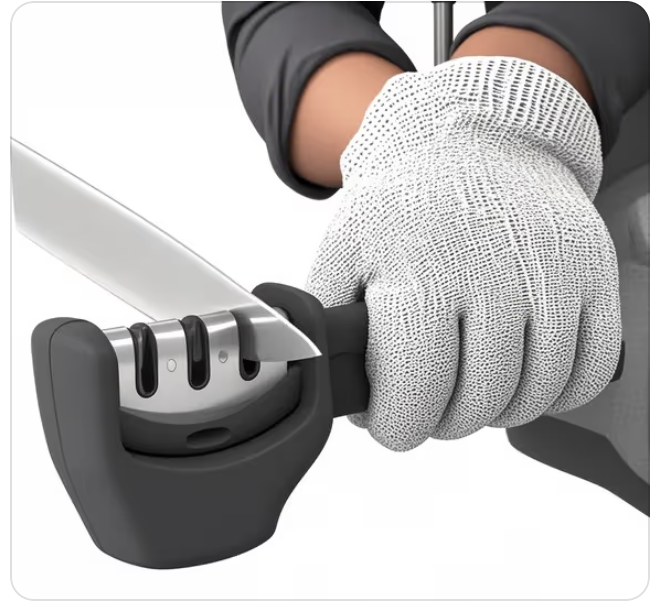 Hot Selling 3 Stage Knife Sharpening Tool Stainless Steel Kitchen Knife Sharpener Knife 2 Sharpener