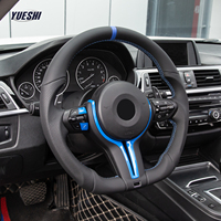 Volant sport en cuir pleine fleur bleu personnalisé pour BMW E70 E71 E83 E84 E85 E81 E82 E87 E88 E89 E90 E91 E92 E93