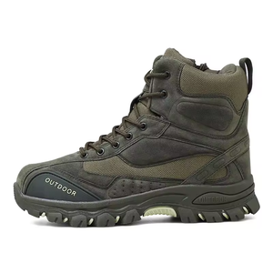 Zapatos de senderismo de caña alta para hombre, zapatos de seguridad para el trabajo, antideslizantes, resistentes al desgaste, estilo casual para caminar, botas deportivas de senderismo - Product Image 4