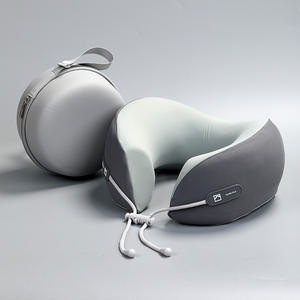 Almohada de Viaje en Forma de U de Espuma Viscoelástica Topgear, Soporte Cervical Refrescante, Portátil para Avión, Oficina, Siesta, Gris, Rosa, Verde Frutal - Product Image 1