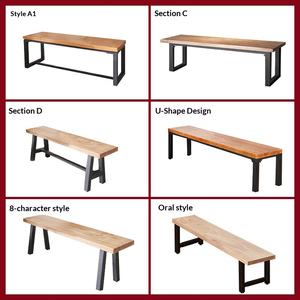<span class=keywords><strong>Banc</strong></span> de salle à manger rectangulaire long en bois massif de style campagnard américain, pouf, table à thé, canapé, personnalisation, démontage, assemblage - Product Image 2