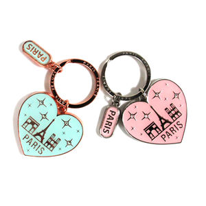 Portachiavi Personalizzato Promozionale Souvenir Turistico in Metallo <span class=keywords><strong>Parigi</strong></span>, Portachiavi in Lega di Zinco Smaltato con Torre <span class=keywords><strong>Eiffel</strong></span> - Product Image 3