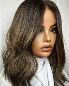 Kingdom Luxe Lace Top With Silk liner European Hair Premium Quality Brunette Highlight Color Full HD Lace Front Perruque pour femmes - Product Image 3