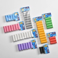 Sacs à déjections canines, paquet de 6 rouleaux, non imprimés, couleur unie, sacs à excréments en stock, faible MOQ, prix de gros du fabricant