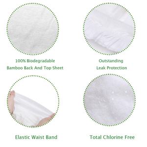 에코 붐 친환경 생분해성 아기 대나무 삽입물 신생아용 천 기저귀 면 느낌 - Product Image 5