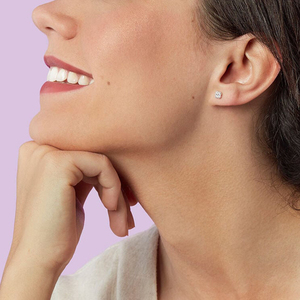 Boucles d'oreilles clous CANNER S925 en argent sterling simple, motif fleur à quatre pétales, zircon 5A et turquoise, plaqué or 18 carats, bijoux pour fille - Product Image 2